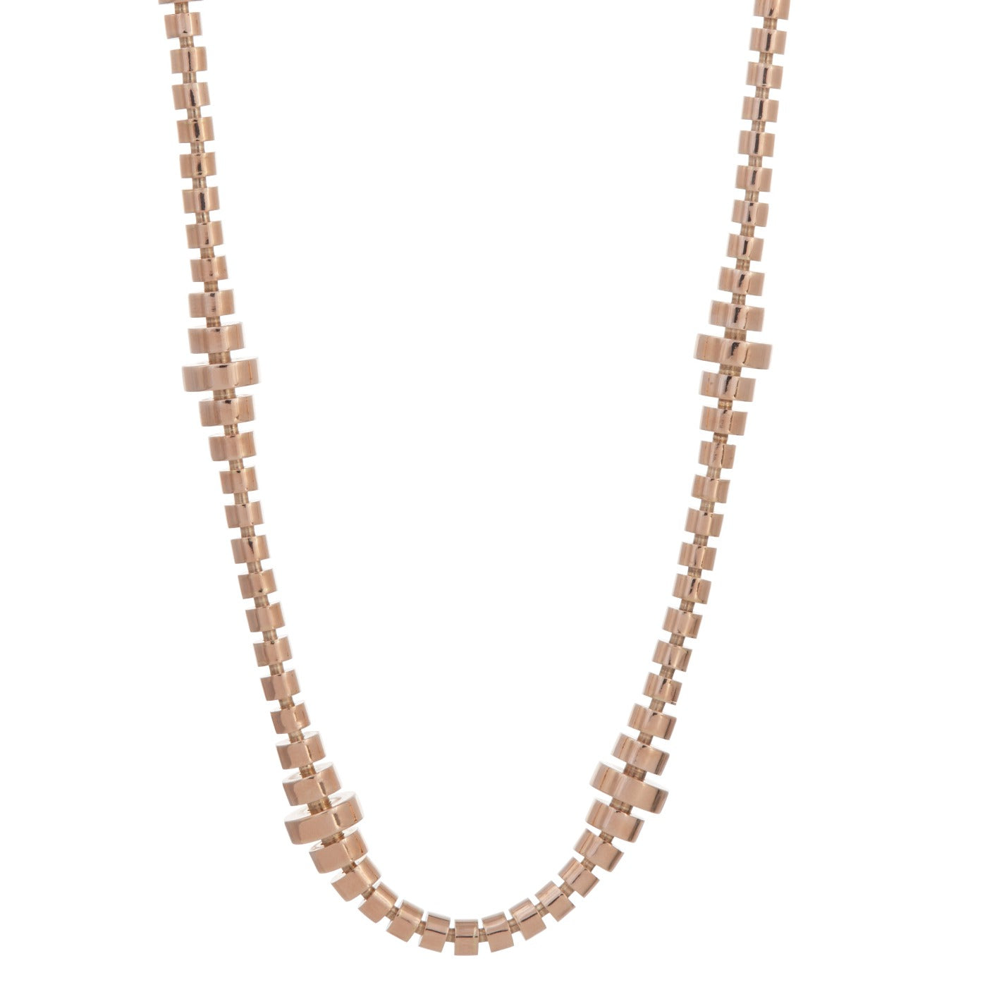 Hourglass necklace in 18k rose gold 
