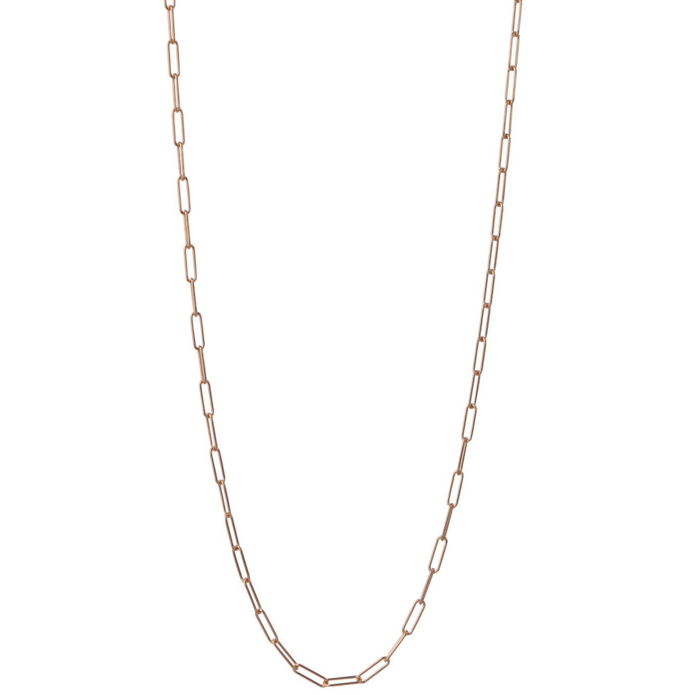 Paper Clip Chain Necklace | Yellow Gold / 32 in (81.5 cm) | Necklaces