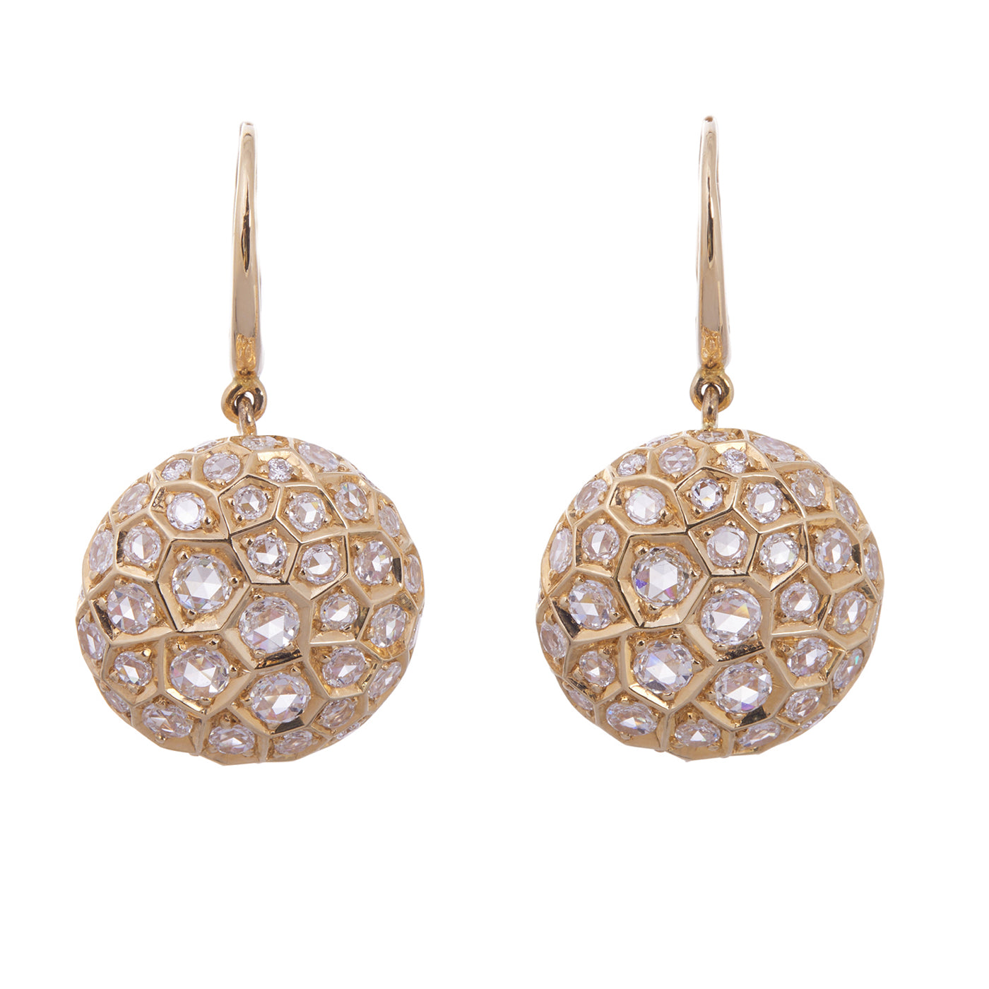 Honeycomb Earrings with Diamonds - Large | Earrings