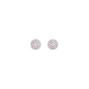 Perfect Pave Button Earrings