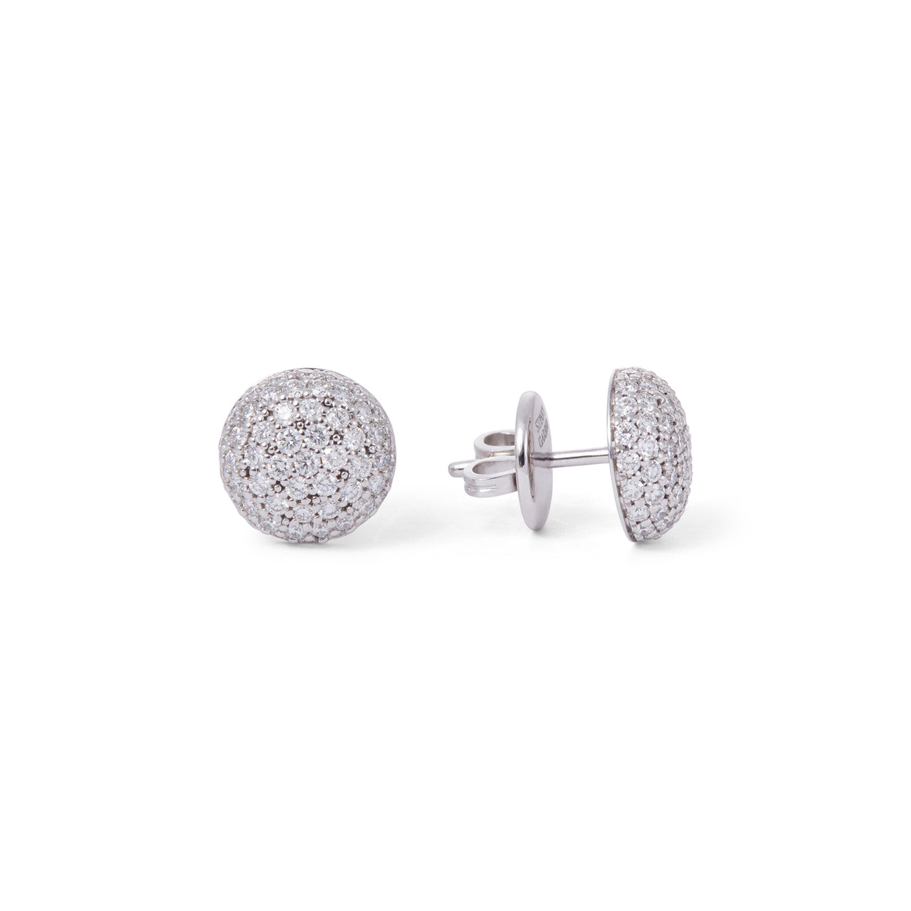 Perfect Pave Button Earrings