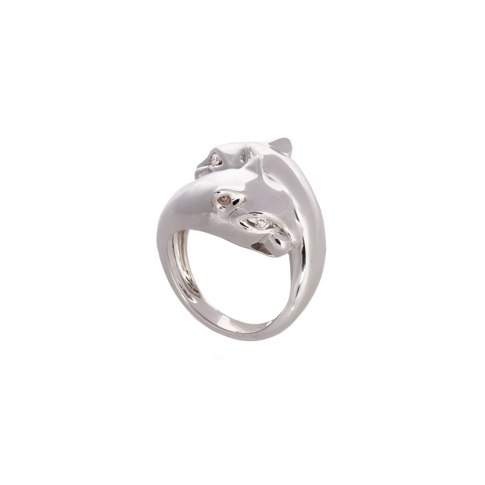 Petite Passionate Panther Ring in White Gold with Diamonds | White Gold | Rings