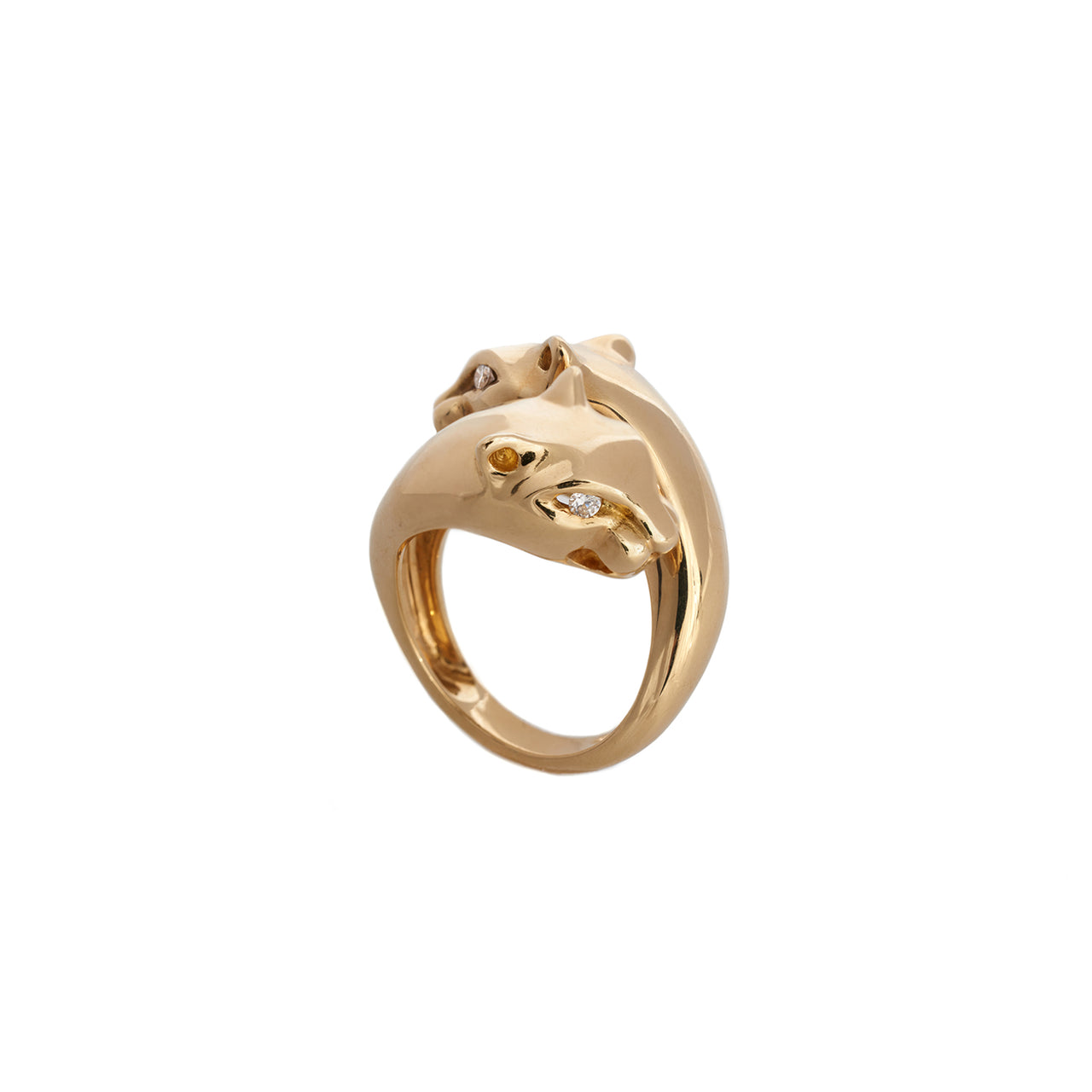 Petite Passionate Panther Ring with Diamonds