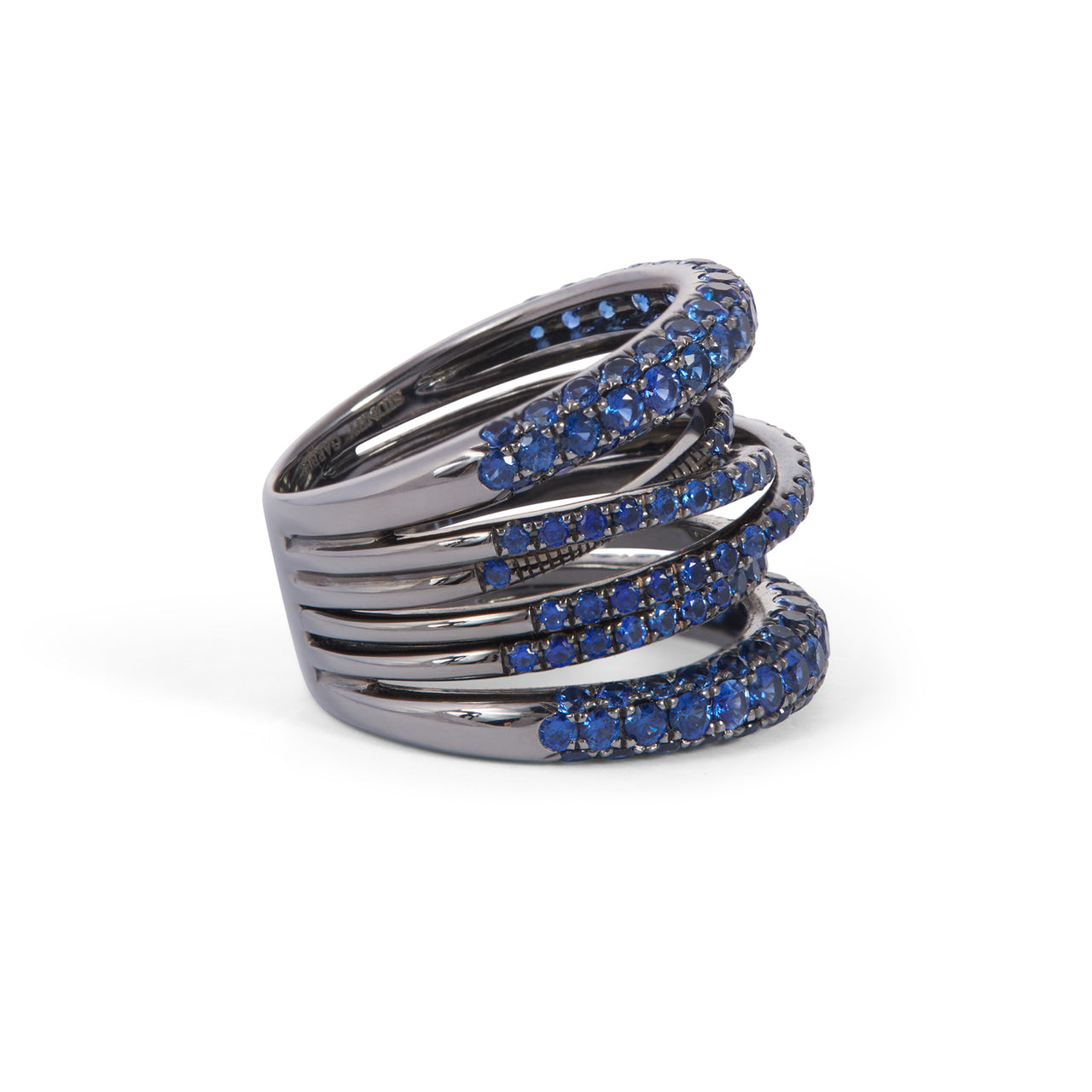 Scribble Ring with Sapphires