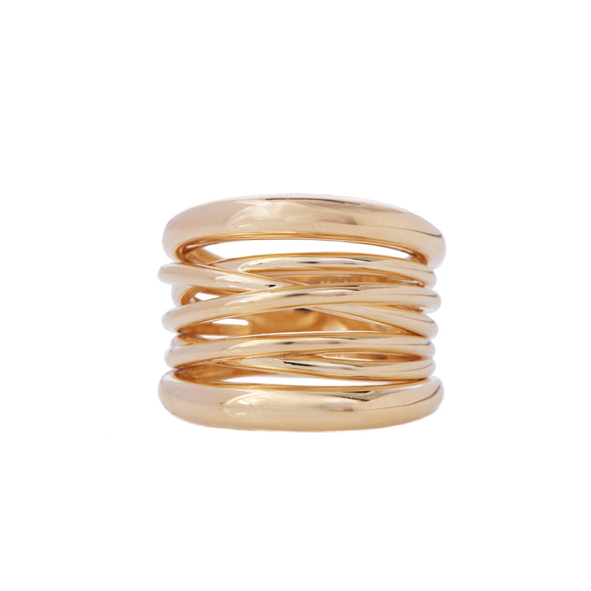 18k Yellow Gold Scribble Ring