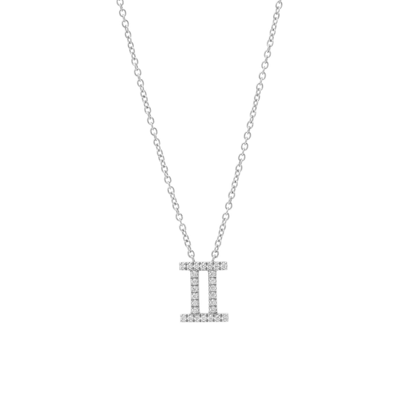 Gemini Necklace | White Gold | Necklaces Necklaces