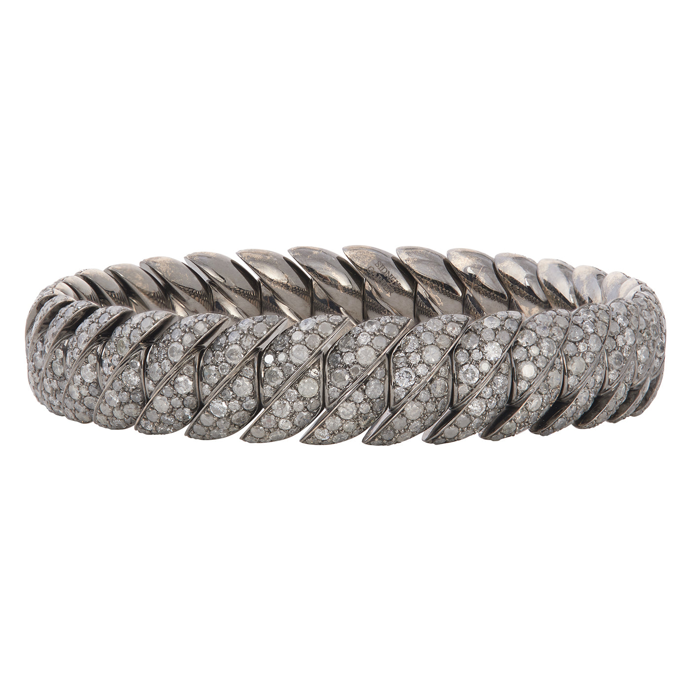 Diamond Wave Link Bracelet