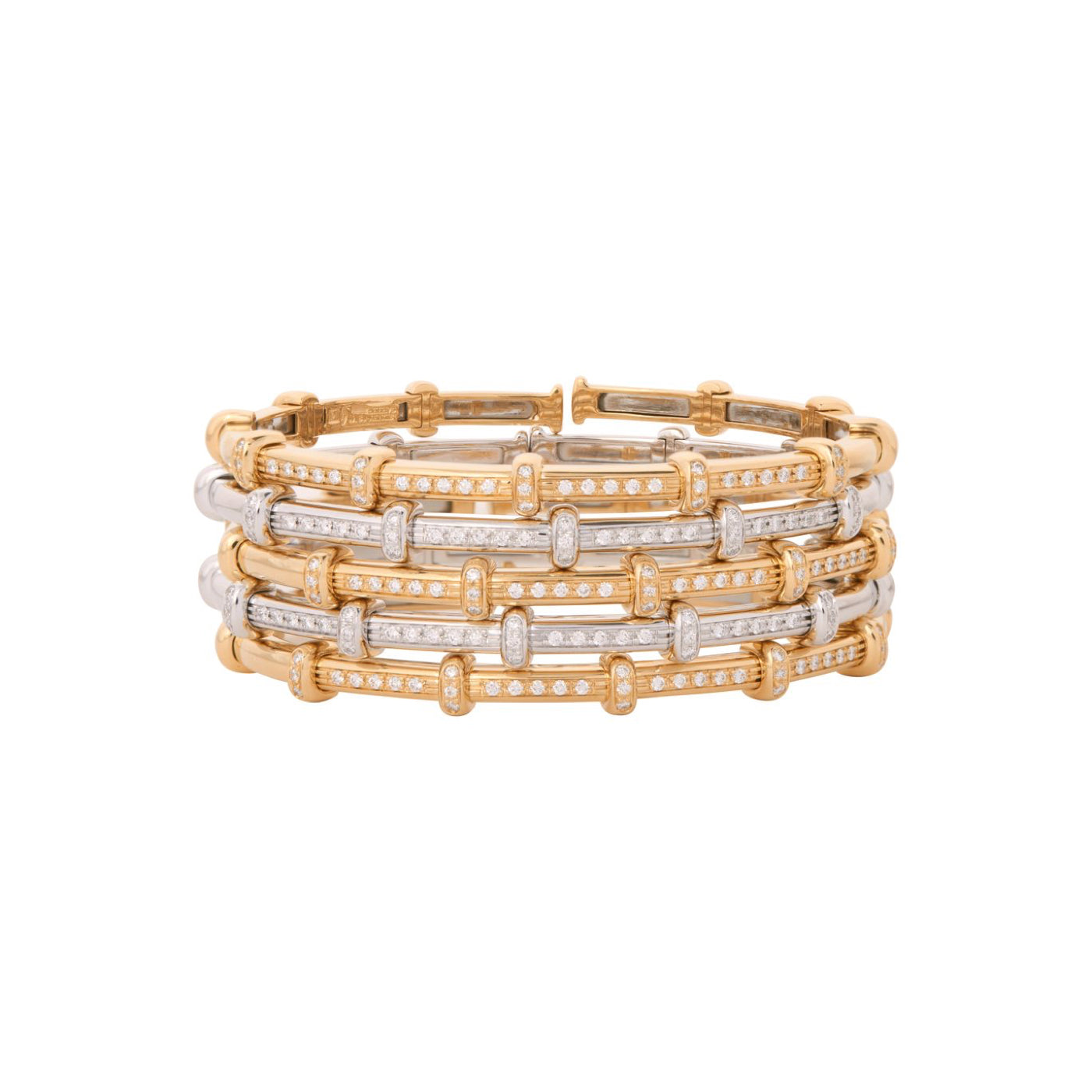 Diamond Spring Bracelet | Yellow Gold / 6.2 in (15.75 cm) | Bracelets