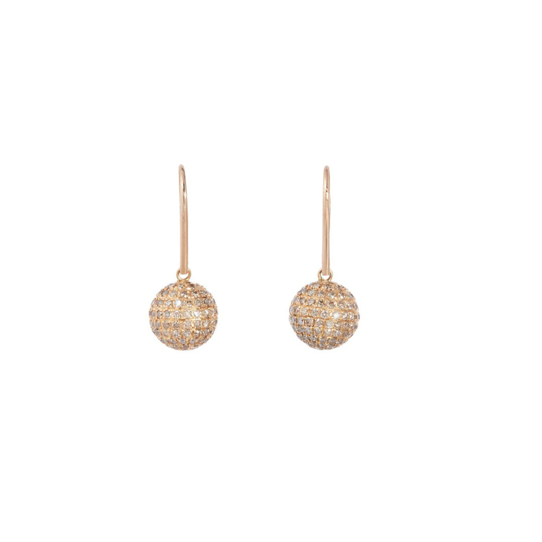 Diamond Ball Drop Earrings | Earrings