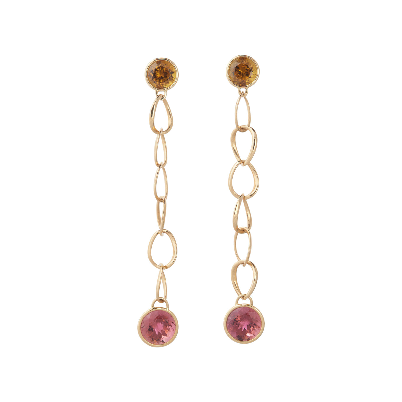 Curb Link Gemstone Earrings | Earrings