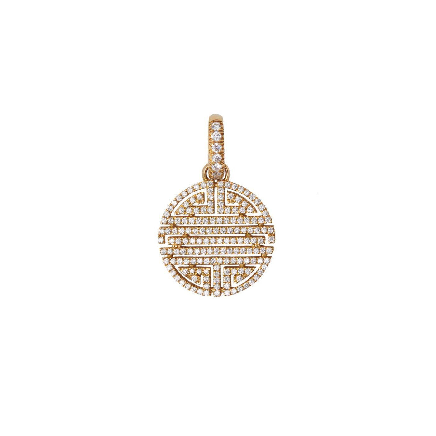 Longevity Charm with Diamonds | Yellow Gold | Charms