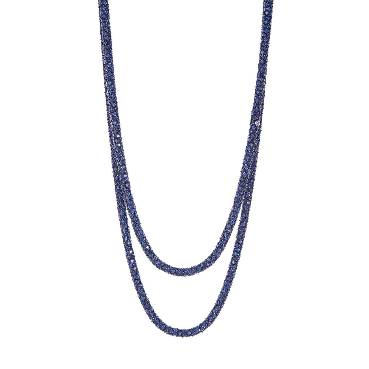 Rope Necklace with Sapphires