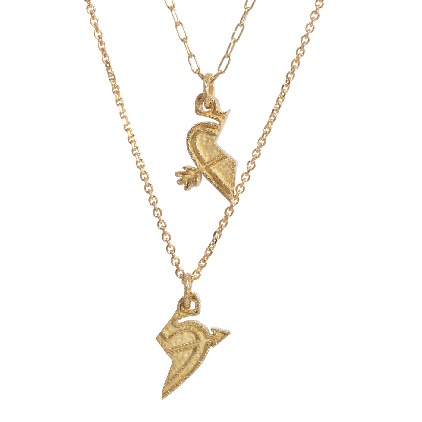 Split Heart Charm | Yellow Gold | Charms
